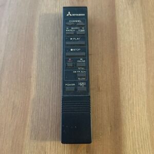 Mitsubishi TV VCR Remote Control Black Vintage Replacement